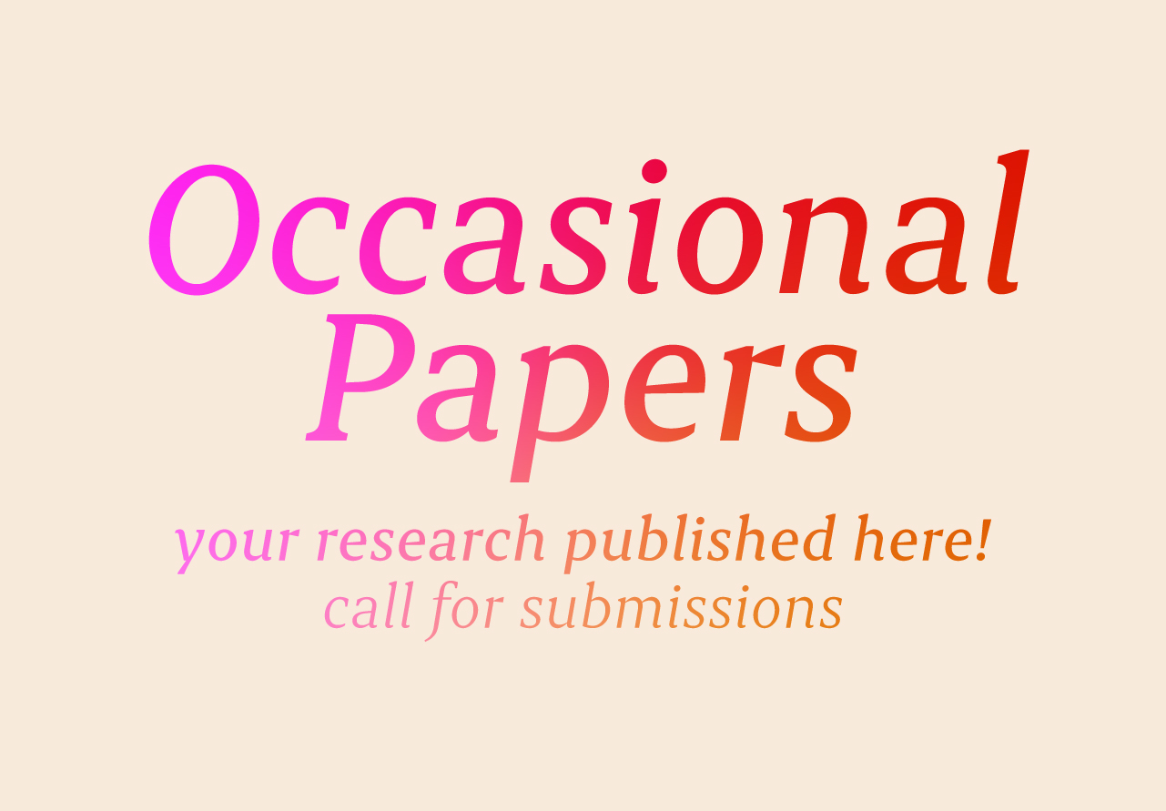 Occasional Papers: call for submissions